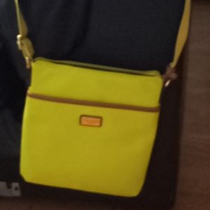 Tommy hilfiger crossbody bag purse yellow neon